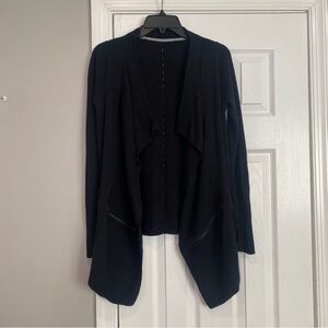 Lululemon Resolution Wrap Black Waterfall Sweater Size 6 *